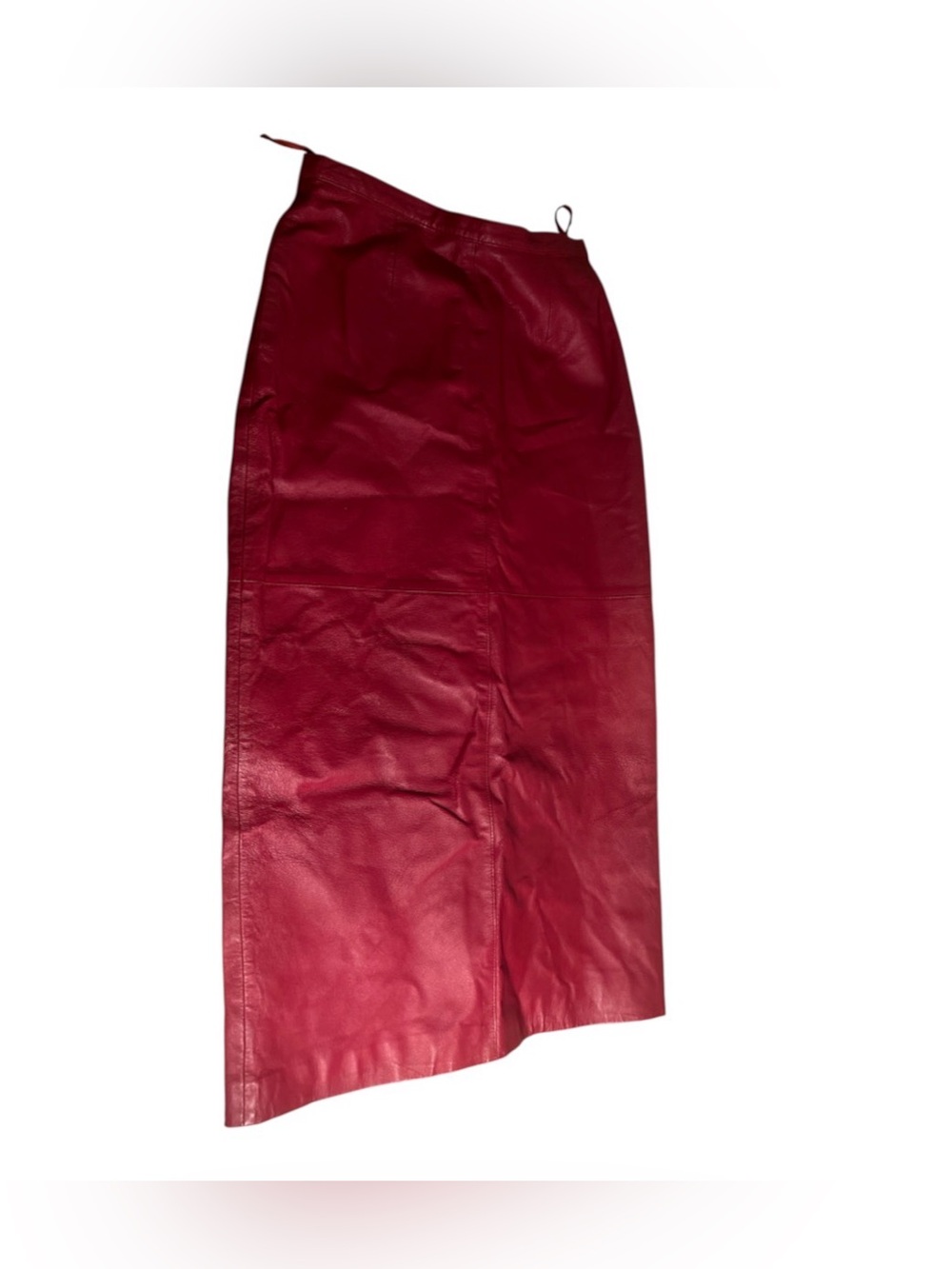 Vintage Red Leather maxi Skirt Size 10